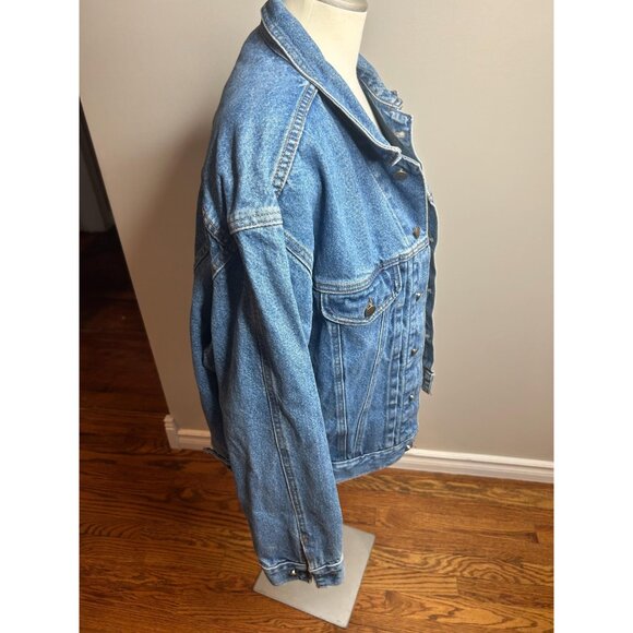 Jacket sweater shirt denim Collared coat spring fall vintage GUESS size M/L - Picture 2 of 7
